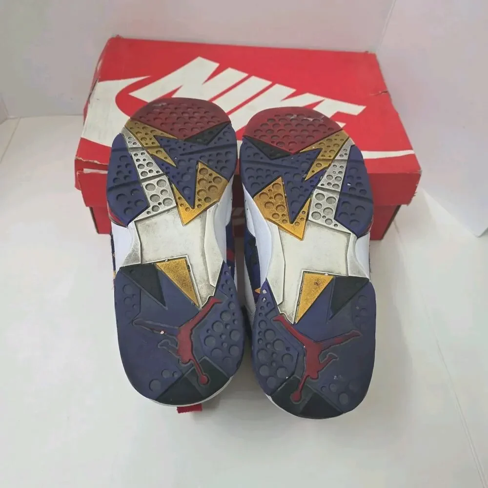 Nike Air Jordan 7 Retro Nothing But Net Sweater White Sneakers w/ Box Size 8.5